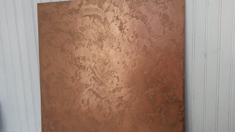 Marmorino Classico with copper wax — sample board