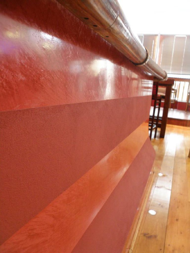 Intona Venetian plaster banded with Lucidatio