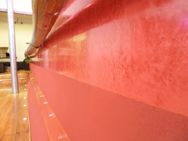 Intona Venetian plaster banded with Lucidatio