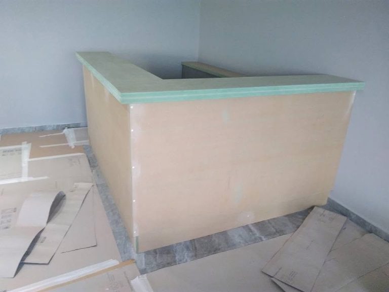 The bar carcass freshly built in MDF