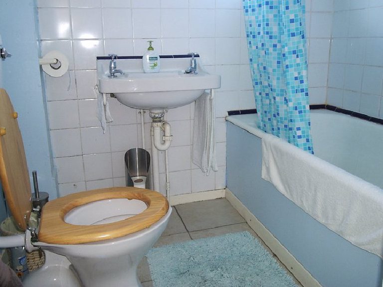 The bathroom before we started