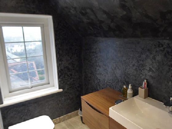 Luxury bathrooms and wet areas — Black Marmorino En-Suite