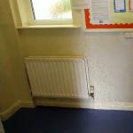 A room with the glitter finish carried around the walls