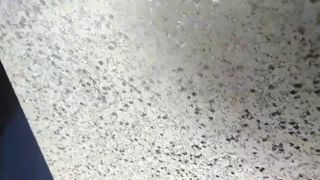 The bright glitter finish up close
