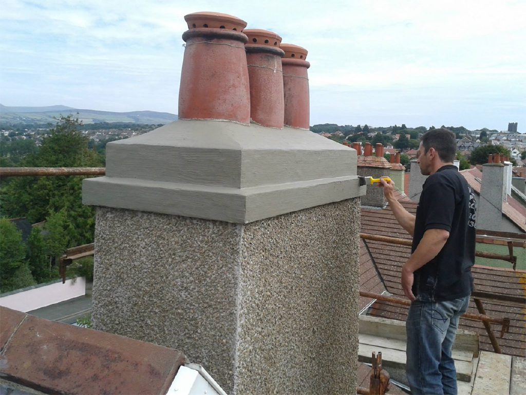 Finishing touches being applied to the capping