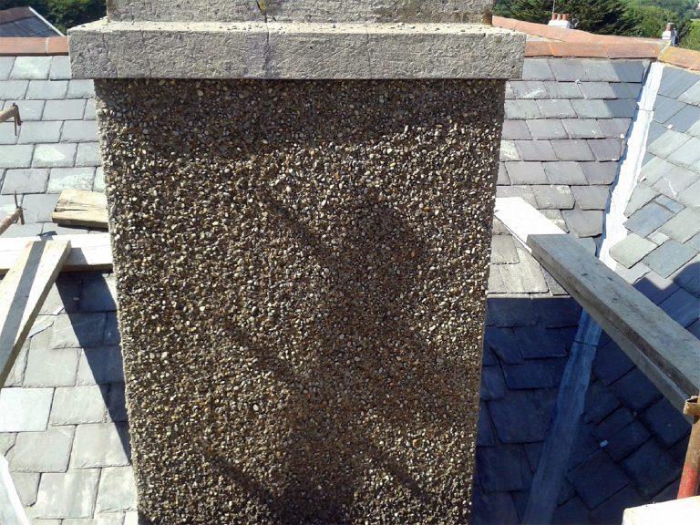 A fresh coat of pebbledash