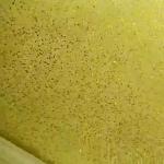 The white ceiling covered in gold flakes