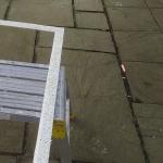 The client's old picture frame sprayed white with gold flakes