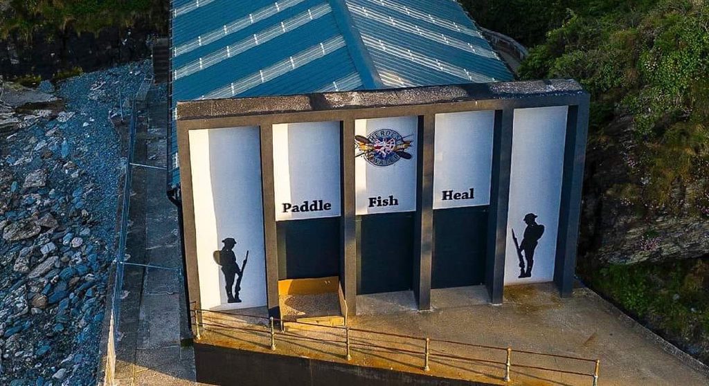 The finished Heroes On The Water kayak store from above