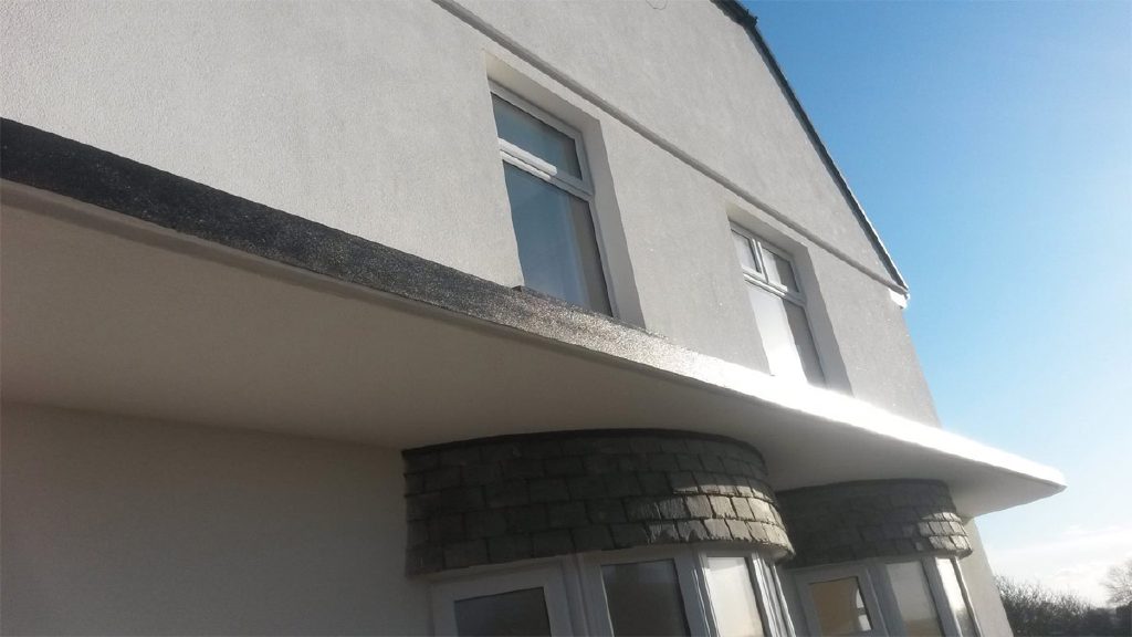 Looking up the finished render and slate-clad bays