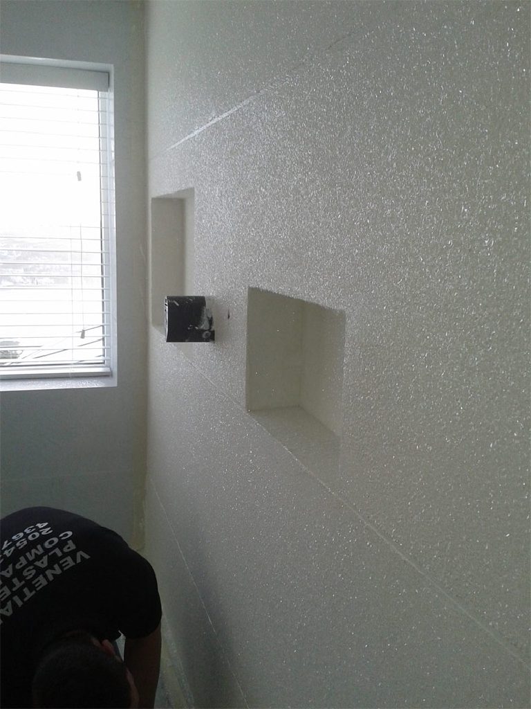 Application of glitter flake in progress