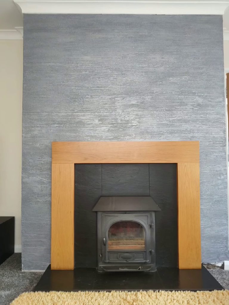 Fire Breast in Grey Plaster with a Hint of Glitter
