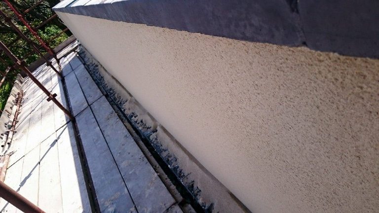 Rendered garden walls in progress