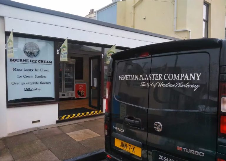 The VPC van outside the finished parlour