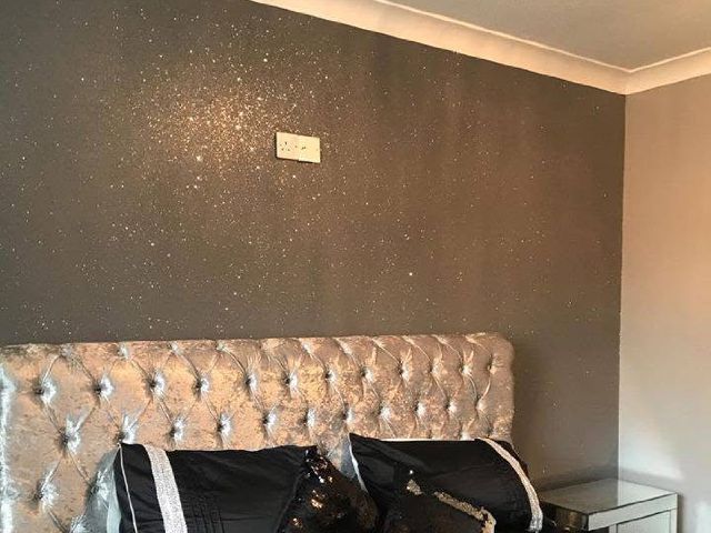 Grey Glitter Bedroom — the finish this client is describing