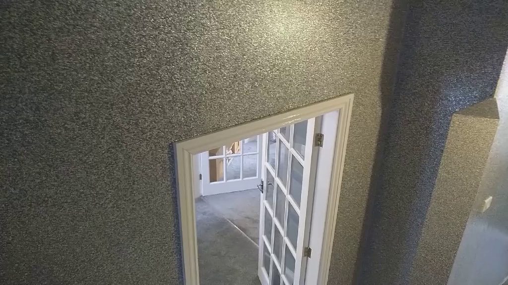 The glitter wall over the glazed french door