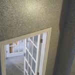 The glitter wall over the glazed french door