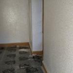 The hallway walls covered in glitter flakes