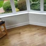 The conservatory bay, the blend running under the windows