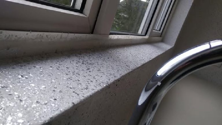 The finish carried seamlessly over the window sill