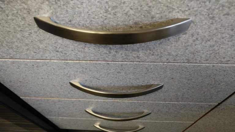 The new finish across the run of doors