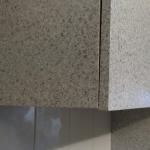 The finish up close on the cabinet edges