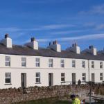 The whole terrace in fresh white lime render