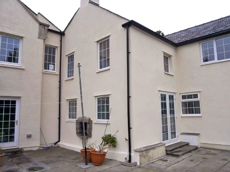 Re-rendered with a Lime thin coat render system