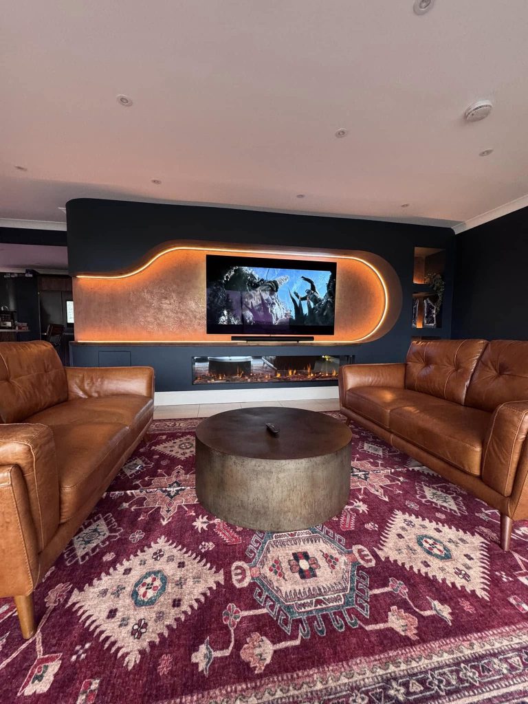 Media Wall in Venetian Plaster