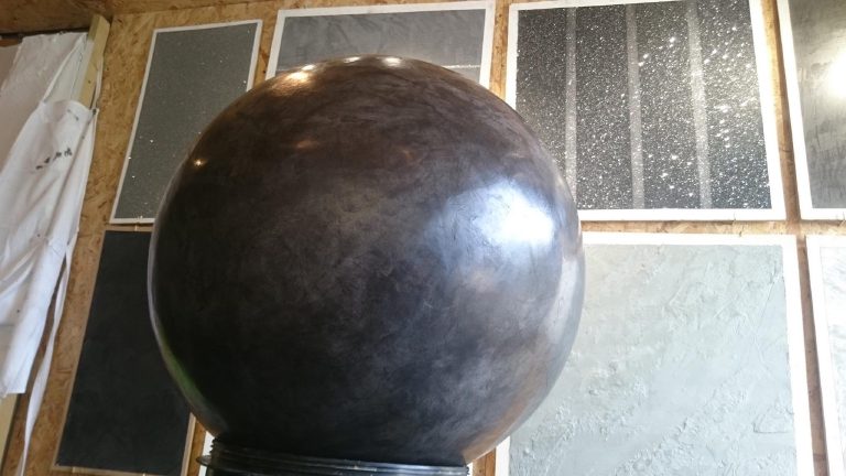 MicroCement Sphere Garden Feature