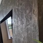The nickel finish worked round the return edge of the wall