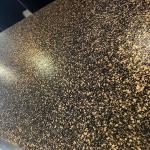 The flake up close on the bar top