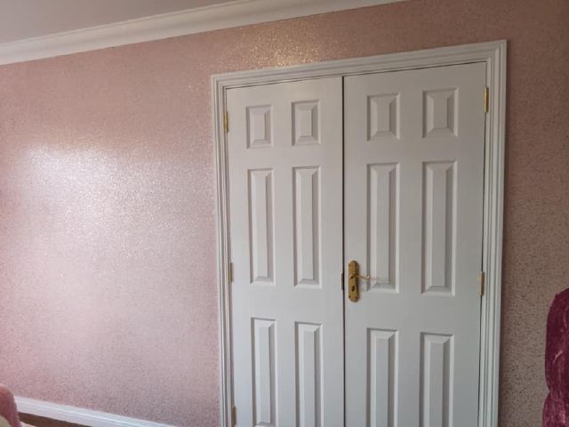 Pink Glitter Bedroom — the finish this client is describing