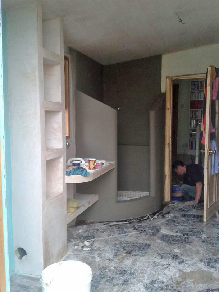 Marmorino Classico applied over polymer render