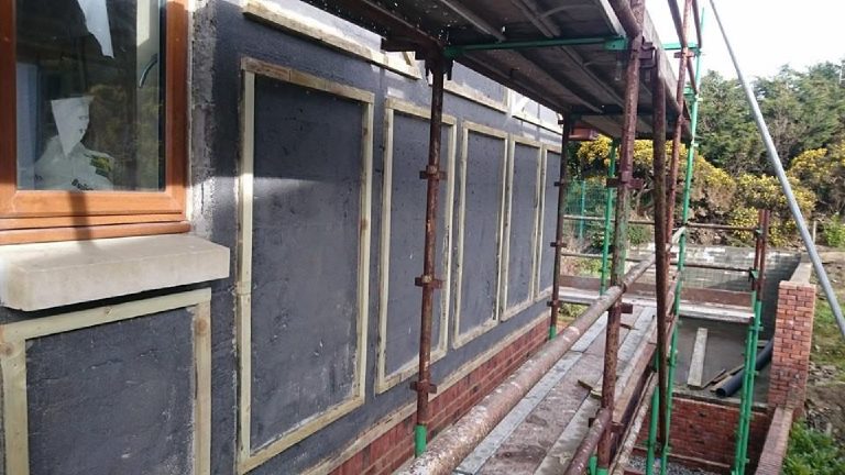 Batten layout detail on the gable