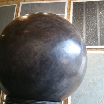 concrete sphere slate grey