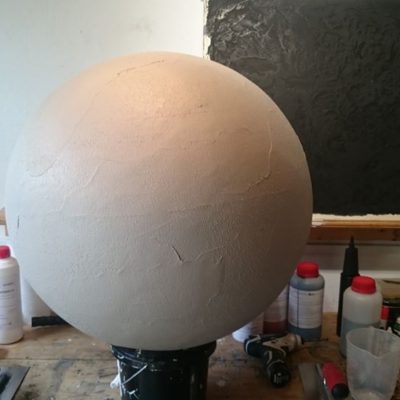 microcement sphere – before